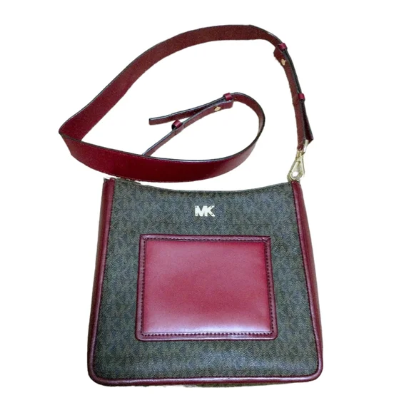 Michael Kors Gloria Signature MK Printed Crossbody Bag - Picture 9 of 16